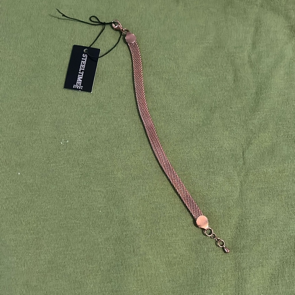 Rose gold mesh bracelet